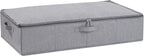 Underbed Storage Box, 23.6 x 11.8 x 5.9 Inch Clothes Organizer With Sturdy Structure and Reinforced Handles for Blanket, Sheets, Pillows, Towels, Shoes, Grey, 1 Pack