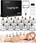 Cupping Kit, Cupping Therapy Sets Massage Back, Pain Relief, Physical Therapy, Chinese Muscle Cupping Tool with Pump & Vacuum Silicone Cups for Cellulite Reduction at Home