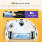 roborock Q7 M5 Robot Vacuum and Mop Combo, 10,000Pa HyperForce Suction, Robotic Vacuum Cleaner, Dual Anti-Tangle System, APP-Controlled Mopping, LiDAR Navigation, for Pet Hair and Carpet, White