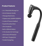 2-in-1 Detachable Muscle Massage Gun Deep Tissue with 20'' Extension Handle, Back and Neck Massager for Pain Relief, Handheld Massager for Shoulder Lower Back Leg Waist, FSA-HSA Eligible