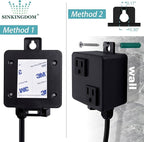 SinkTop Air Switch Kit (Long Full Brass Button) for Disposal, Dual Outlet, (Matte Black)