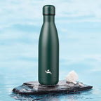 Insulated Water Bottles,17 oz Double Wall Stainless Steel Vacumm Metal Flask for Sports Travel,Army Green