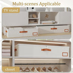 Yawinhe Under Bed Storage Containers, 2 Pack, Bin with Lids, Collapsible Closet Organizers, with Sorting Card Slot and 4 Leather Handles, for Blanket, Bedding, 31.5''Lx15.7''Wx6''H, Beige