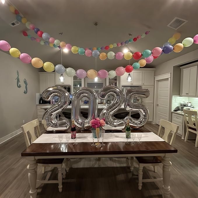 Pastel Rainbow Linking Balloons, 120PCS 6 Inch Colorful Quick Link Balloon Assorted, Multicolor Rainbow Connecting Balloons for Birthday Baby Shower Easter Independence Day Carnival Party Decorations