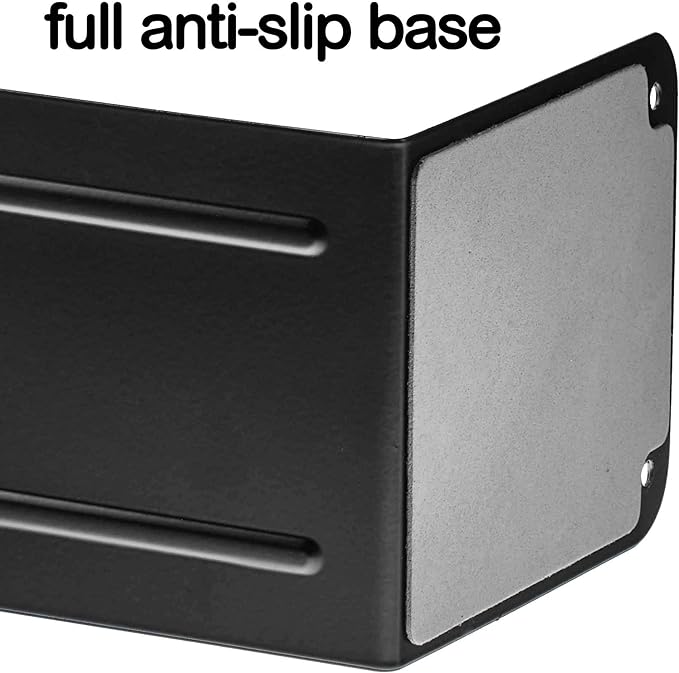 Acrimet Metal Bookends, Jumbo Size 9" H x 4" W x 4-1/2" D, Non-Skid Book Stand for Shelves, Heavy Duty Book Stopper, Black, 1 Pair