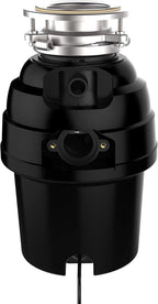 Waste Maid 10-US-WM-458-3B Garbage Disposal Anti-Jam Stainless Steel Food Waste Grinding System, 3/4 HP Deluxe, Black