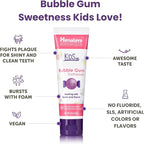 Himalaya Botanique Kids Toothpaste with Xylitol, Bubble Gum Flavor - Gentle Fluoride Free Toothpaste - Vegan, Gluten Free, SLS Free, No Artificial Flavors or Colors, 4 oz