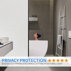 Window Privacy Film with Installation Tools, White Frosted, Static Cling, Anti UV, Heat Control, Ideal for Home Shower Office Glass Door (White Frosted, 45.2×314.9Inch)