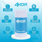 4KOR Recovery Stick - Natural Muscle Balm | Hemp Infused | for Muscles, Joints, Post-Workout | Features a Cooling & Warming Sensation | Portable & Non-Greasy Twist-Up Balms - 1 oz.