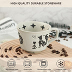 Ceramic Coffee Mug, 12 oz Novelty Unique Teacup with Large Handle, Stoneware Cup for Tea Mocha Latte Cappuccino Espresso (Bear)