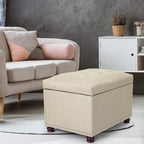 Joveco Storage Ottoman Bench Rectangular Fabric Organization Tufted Footrest for Living Room Bedroom, Upholstered Padded Footstool Coffee Table Seat with Lift Top