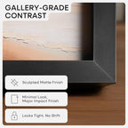 Homeforia 6x8 Picture Frame Black, High End Metal 6 x 8 Black Frames with Mat 5 x 7 for Art, 8x6 Desk Frame Matted to 5x7 inch Photo, 6 by 8 Wall or Tabletop Frames, Tempered Glass, Wall Kit, Set of 1