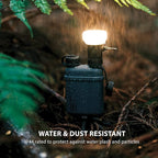 ELECOM NESTOUT Outdoor Camping LED Lantern w/ Mini Tripod, Dimmable USB Powered Soft LED Light, IP44 Water Dust Resistant, 10-350 Lumen, Portable Lamp for NESTOUT Power Bank, Black (LAMP-1)
