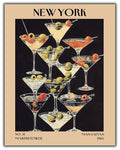 Retro Vintage New York Wall Art Print - 11x14 Unframed Poster - New York City Souvenirs, Cute Trendy Colorful Wall Decor (Martini Tower, 11x14")