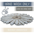NAT & Jules Gerbera Daisy Flower Shaped Dimensional Indoor Outdoor 12 inch Cast Resin Decorative Garden Stepping Stone, Patio, Walkway Sculpture Yard Art, Stone Grey