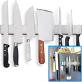Premium Magnetic Knife Holder for Refrigerator that Doesn't Slide – 17 Inch Professional Double Sided Knife Strip for Fridge - Knife Rack/Knife Bar With Powerful Magnetic Pull Force (Upgraded Version)