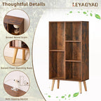 LEYAOYAO 5 Cube Small Bookshelf - 3 Tier Mid-Century