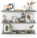Giftgarden 36 Inch Grey Floating Shelves for Wall Mount, Gray Wood Wall Shelf Ledge for Bathroom Bedroom Living Room Kitchen Storage, Set of 3 Different Sizes