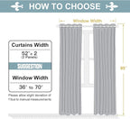 ChrisDowa Grommet Room Darkening Curtains for Bedroom and Living Room - 2 Panels Set Thermal Insulated Blackout Curtains (Cappuccino, 52W x 95L)