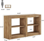 Tribesigns Farmhouse Console Table, Hallway Table for Entryway, Wood Console Behind Couch for Living Room, Hallway, Foyer, Oak
