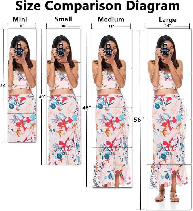 Unbreakable Wall Mirror Full Length,Over the Door Mirror for Bedroom,4Pcs 10inchx10inch Acrylic Mirror Kids,Shatterproof Plexiglass Long Mirrors,Children Non Glass Stick on Mirrors Tiles self adhesive