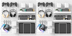 Pegboard Combination Kit, 25.2" x 50.4" Wall Mounted Storage Set with 8 Pegboards & 40 Accessories Hanging, Peg Boards Organizer