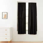 Amazon Basics Portable Blackout Curtain Shade with Suction Cups, 50"W x 78"L, 2-Pack, Black