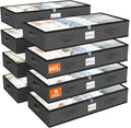 Under Bed Storage Containers 90L 8-Pack - 39x20x16 Inch by SpaceWhisper