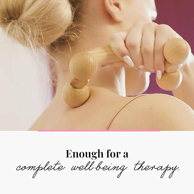 tuuli Accessories – Back Massager with Smooth Ball Rollers, Multi-Functional Back Roller, Neck Massager, Eases Muscle Tension and Supports Skin Health, Muscle Roller 7 x 3 inches