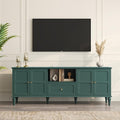 ARTPOWER 67'' Mid-Century Modern TV Stand with Storage Drawer and Doors, Long TV Stand with Adjustable Shelves for 75 Inch TV for Living Room, Bedroom, Green