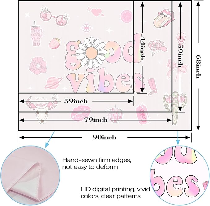 Lunerfex Y2K Tapestry Pink Wall Tapestry, Cute Tapestries for Bedroom Funny Tapestries Wall Hanging for Bedroom Living Room Decor Pink-1 44"x60"