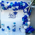130pcs Royal Blue Balloons Different Sizes 18" 12" 10" 5" Party Latex Balloons for Birthday Graduation Baby Shower Anniversary Nautical Party Decorations