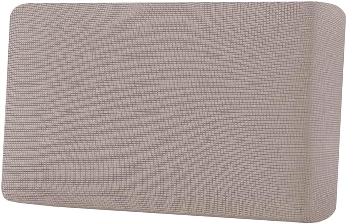 H.VERSAILTEX Super Stretch Individual Seat Cushion Covers Sofa Covers Couch Cushion Covers Slipcover Sets Thick Jacquard Textured Twill Fabric (1 Piece Loveseat Cushion Cover, Sand)
