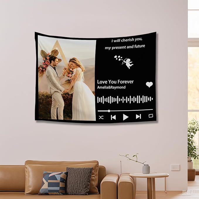 Custom Tapestry For Wall Bedroom Custom Backdrop Personalized Image Text Photo Customized Funny Tapestry Banners And Signs Song Horizontal Tapestrys