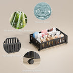 Bamboo Under Bed Storage with Wheels (2-Pack) – Rolling Underbed Shoe Organizer Box for Shoes, Blankets, Toys, Clothes Container Space-Saving Organizer Bins for Bedroom, Closet, Dorm, Nursery
