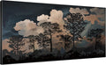 SIGNWIN 36"x72" Extra Large Framed Wall Art Silhouetted Trees at Dusk, Dramatic Forest and Cloudscape for Home Living Room Bedroom Decor (Frame Assembly Required)