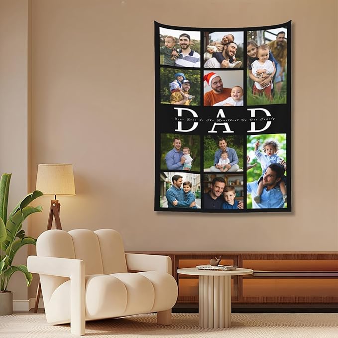 Custom Tapestry For Wall Bedroom Custom Backdrop Personalized Image Text Photo Customized Funny Tapestry Banners And Signs Dad's Day vertical Tapestrys