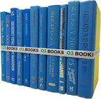 Curated Decorative Books Hardcover Décor Books for Home Décor, Choose Color, Interior Design, Office, Wedding Display, Instant Library, or Staging (Light Blue, One Foot)