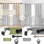 Black Adjustable Curtain Rods for Windows:66-120" Farmhouse Heavy Duty Curtain Rod for Bedroom Living Room,Boho Decorative Rustic Drapery Rods with Vintage Coastal Texture Finial,Matte Black