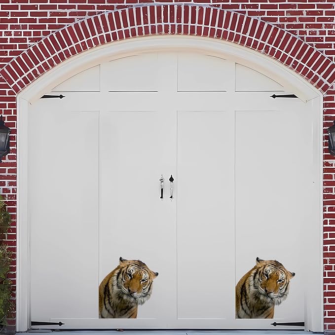 Gentle Tiger Wall Stickers & Decals - Peel & Stick, Removable Funny Tiger Window Stickers for Farmhouse Bedroom, Living Room & Shop Windows
