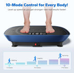 MERACH Slim Vibration Plate Exercise Machine, Vibration Plate for Lymphatic Drainage Weight Loss, Vibrating Plate with Real-Time Calorie Tracking on LED Display, Workout Equipment for Home Women Men