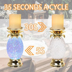 YAKii 9.5" Pineapple LED Color Changing Shine Lava Lamp,Swirling Water Waves Lamp Kid Safe Battery/USB Cable Operated,Table Lamp Candle Holder Table Decoration Gold(Pack of 2)