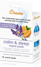 HealthSmart 500ML Essential Oil Diffuser, Humidifier and Aromatherapy Diffuser Bundle with Crane Lavender Orange Universal Vapor Pads, 12 Count
