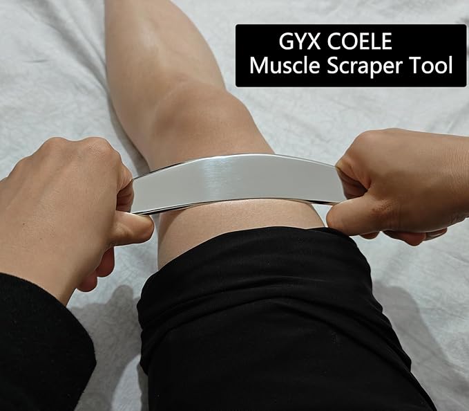 Stainless Steel Muscle Scraper Tool Set, 4-Piece Professional Scraping Tool Physical Therapy Kit with Carrying Case