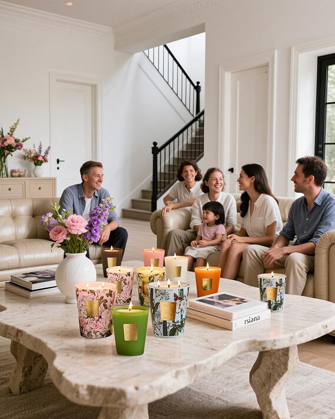 M&SENSE Basil Ginger Scented Candle 35oz 150H Burn Time Long Lasting, 3-Wick Natural Aromatherapy Candle Highly Scented, Home Fragrance Housewarming Gifts