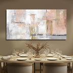 SOUGUAN Canvas Art Gold Wall Decor for Girl Pink Pictures for Living Room Wall Decoration Abstract Wall Art White Modern Painting Pictures 20"x40"