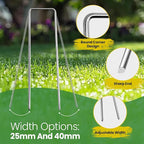 Landscape Staples 12 Inch 60 Pack, Garden Stakes Galvanized Garden Staples 11 Gauge, Plant Cover Stakes for Lawn Weed Barrier