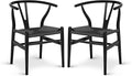 POLY & BARK Weave Chair Set of 2 in Pitch Black