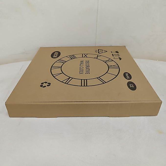 Large Wall Clock - 40cm/ 16 Inches Silent Non-Ticking, Battery Operated, Gold Vintage Decorative Modern Metal Wall Clocks for Living Room, Bedroom, Office, Farmhouse Decor