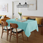 sancua Rectangle Tablecloth - 60 x 84 Inch - Stain and Wrinkle Resistant Washable Spring Table Cloth, Decorative Fabric Table Cover for Dining Tables, Buffet Parties and Camping, Turquoise